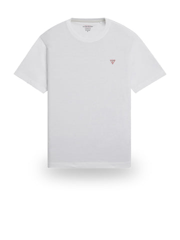 Guess Jeans Gj Ss Cn Os Mini Triangle Tee - T-Shirt Uomo - Bianco