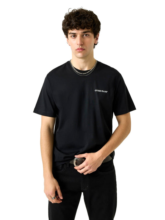 Guess Jeans Logo Print Tee - T-Shirt Uomo - Nero