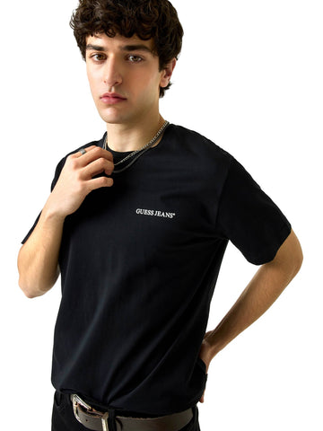 Guess Jeans Logo Print Tee - T-Shirt Uomo - Nero