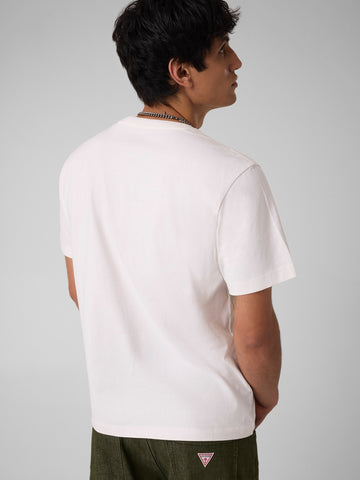 Guess Jeans Gj Reg Fit Pocket Label Tee - T-Shirt Uomo - Alabaster White