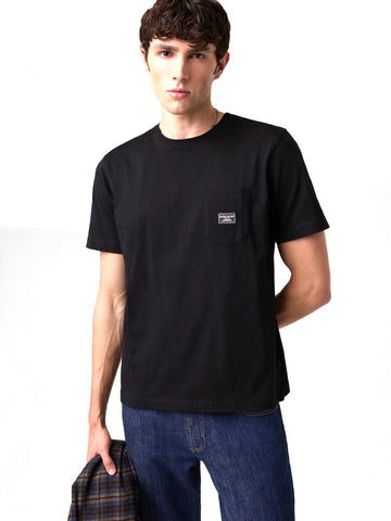 Guess Jeans Gj Reg Fit Pocket Label Tee - T-Shirt Uomo - Jet Black