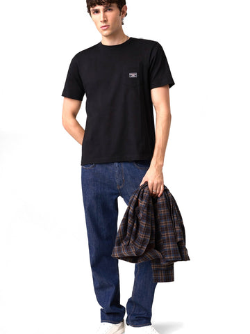 Guess Jeans Gj Reg Fit Pocket Label Tee - T-Shirt Uomo - Jet Black