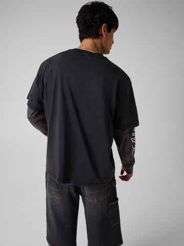 Guess Jeans Gj X Rs Os Fit Eagle Tee - T-Shirt Uomo - Grigio