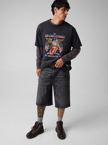 Guess Jeans Gj X Rs Os Fit Eagle Tee - T-Shirt Uomo - Grigio