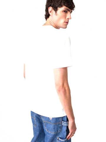 Guess Jeans Gj Reg Fit Script Tee - T-Shirt Uomo - Bianco
