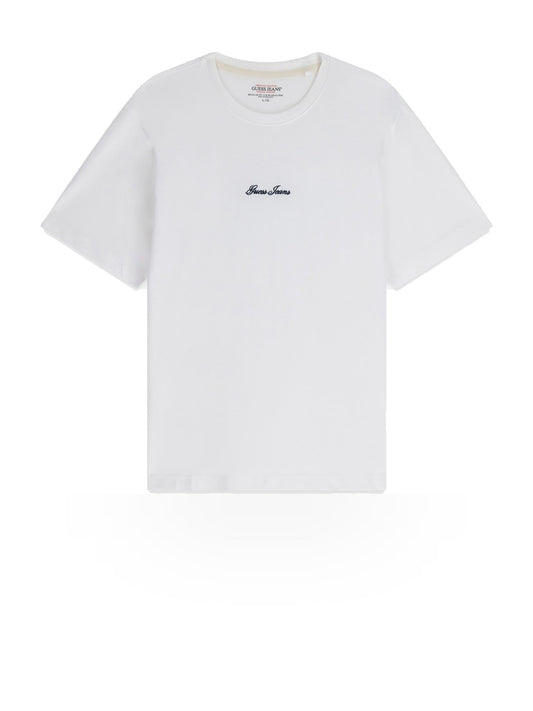 Guess Jeans Gj Reg Fit Script Tee - T-Shirt Uomo - Bianco