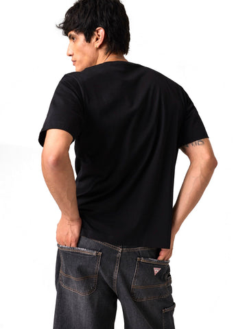 Guess Jeans Gj Reg Fit Script Tee - T-Shirt Uomo - Nero