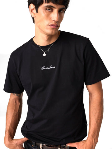 Guess Jeans Gj Reg Fit Script Tee - T-Shirt Uomo - Nero