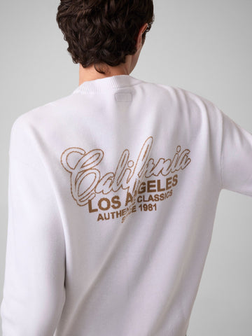 Guess Jeans Gj Ls Cn California Jacquard S - Maglieria Uomo - Bianco