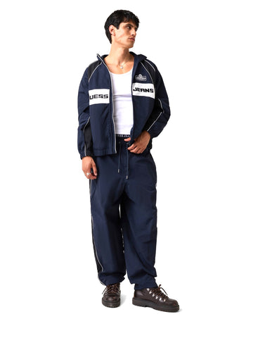 Guess Jeans Gj Crinkle Nylon Jogger - Pantaloni Uomo - Blu