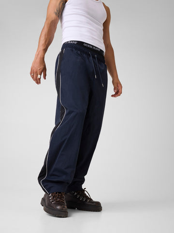 Guess Jeans Gj Crinkle Nylon Jogger - Pantaloni Uomo - Blu