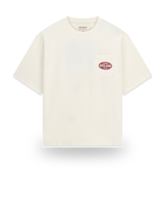 Guess Jeans Gj Boxy Spirit Tee - T-Shirt Uomo - Alabaster White