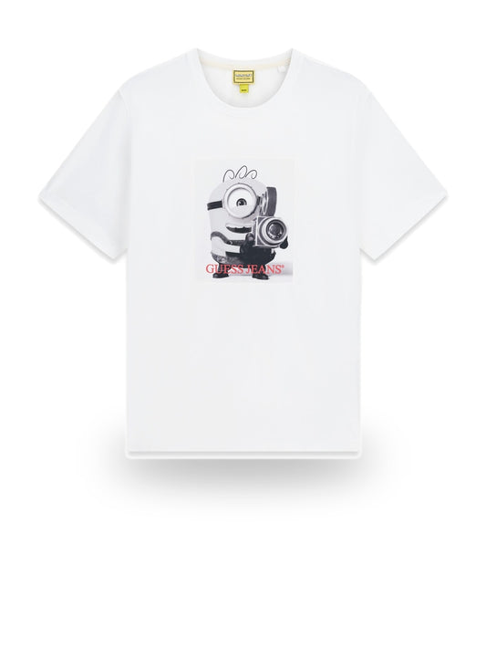 Guess Jeans Gj X Minions Photo Real Tee - T-Shirt Uomo - Bianco