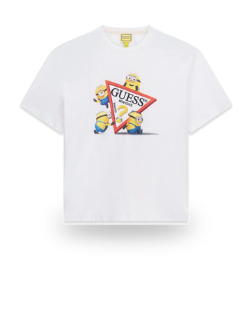 Guess Jeans Gj X Minions Traingle Tee - T-Shirt Uomo - Bianco