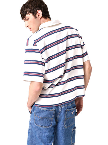 Guess Jeans Gj Boxy Striped Polo - T-Shirt Uomo - Multicolore