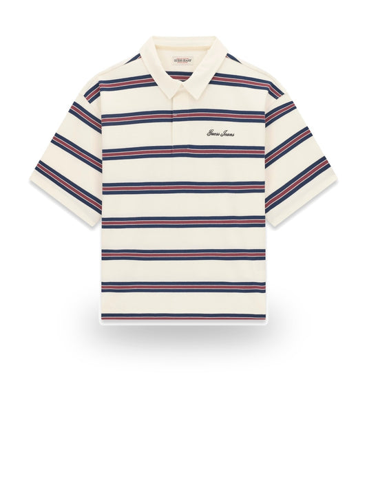 Guess Jeans Gj Boxy Striped Polo - T-Shirt Uomo - Multicolore