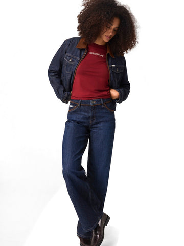 Guess Jeans Gj G11 Wide Leg - Jeans Donna - Blu