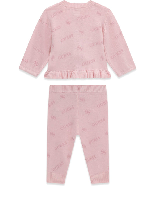 Guess Kids Set Ls Sweater Top + Sweater P - Completo Bambina - Rosa