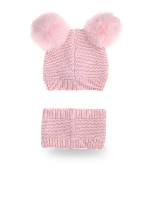 Guess Kids Set Beanie Hat + Neck - Cappelli Bambina - Rosa