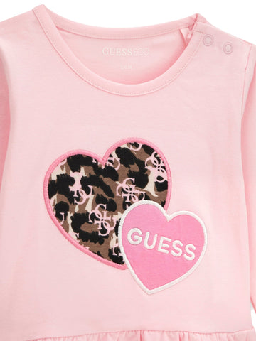Guess Kids Set Ls T-Shirt+Leggings - Completo Bambina - Multicolore
