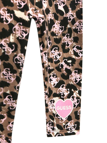 Guess Kids Set Ls T-Shirt+Leggings - Completo Bambina - Multicolore