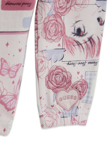Guess Kids Set Ls Active Top+Leggings - Completo Bambina - Multicolore
