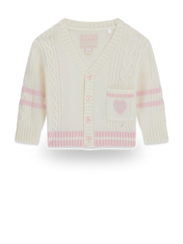 Guess Kids Ls Cardigan - Maglieria Bambina - Panna