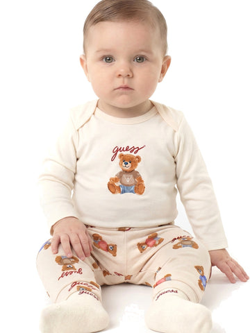 Guess Kids Set Ls Body + Pants + Socks - Completo Bambino - Unisex Bear