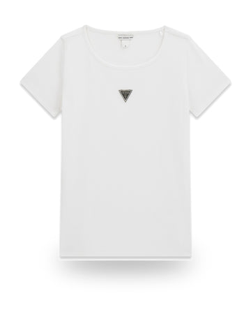 Guess Kids Ss Knit Top - T-Shirt Bambina - Bianco