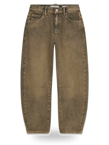 Guess Kids Relaxed Baloon Overdye Rigid D - Pantaloni Bambina - Black Wash Overdye
