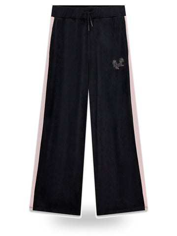Guess Kids Wide Leg Chenille Active Pants - Pantaloni Bambina - Nero