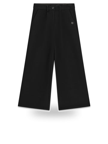 Guess Kids Stretch Twill Palazzo Pants - Pantaloni Bambina - Nero
