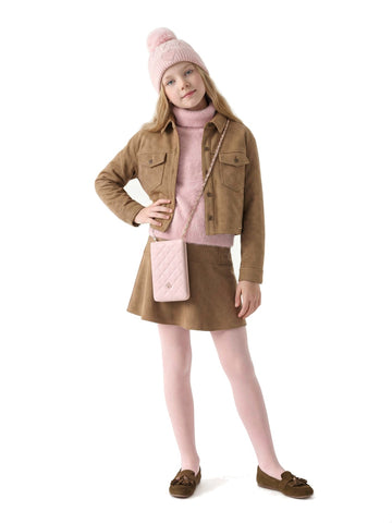 Guess Kids Suede Ls Shirt - Camicie Bambina - Cuoio