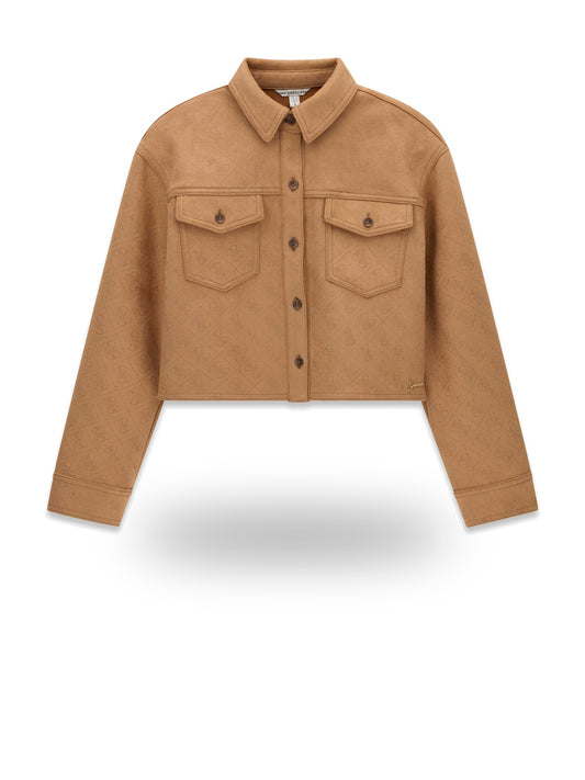 Guess Kids Suede Ls Shirt - Camicie Bambina - Cuoio
