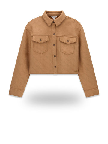 Guess Kids Suede Ls Shirt - Camicie Bambina - Cuoio