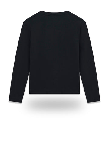 Guess Kids Midi Ls T-shirt - T-Shirt Bambina - Nero