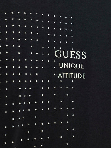 Guess Kids Midi Ls T-shirt - T-Shirt Bambina - Nero