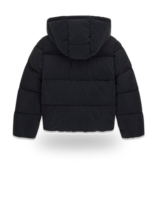 Guess Kids Hooded Ls Puffer - Capospalla Bambina - Nero
