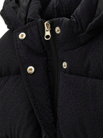 Guess Kids Hooded Ls Puffer - Capospalla Bambina - Nero