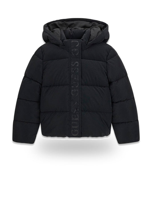 Guess Kids Hooded Ls Puffer - Capospalla Bambina - Nero