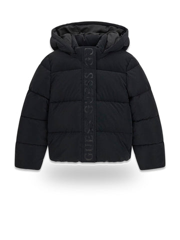 Guess Kids Hooded Ls Puffer - Capospalla Bambina - Nero
