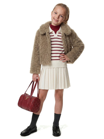 Guess Kids Faux Fur Ls Jacket - Capospalla Bambina - Summer Clay