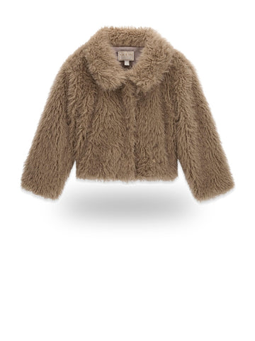 Guess Kids Faux Fur Ls Jacket - Capospalla Bambina - Summer Clay