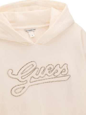 Guess Kids Relaxed Regular Hooded Ls Act - Felpe Bambina - Panna