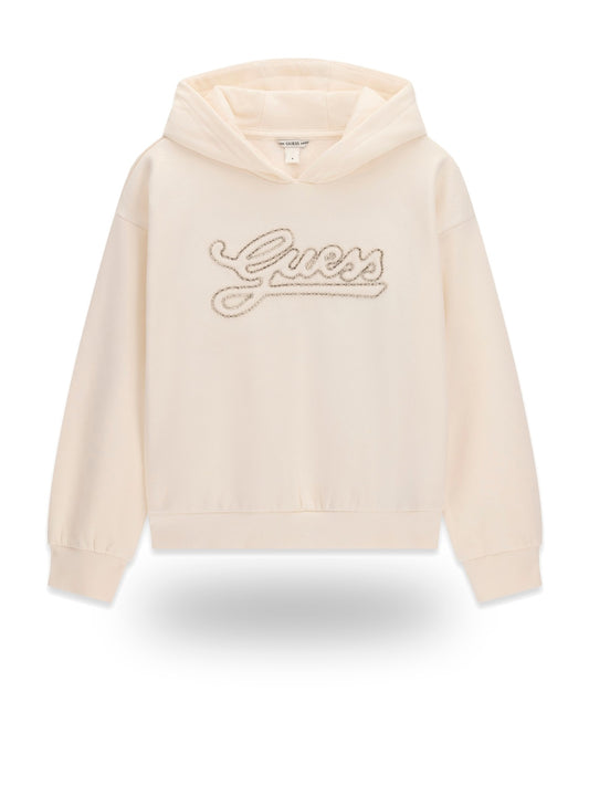 Guess Kids Relaxed Regular Hooded Ls Act - Felpe Bambina - Panna