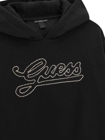 Guess Kids Relaxed Regular Hooded Ls Act - Felpe Bambina - Nero