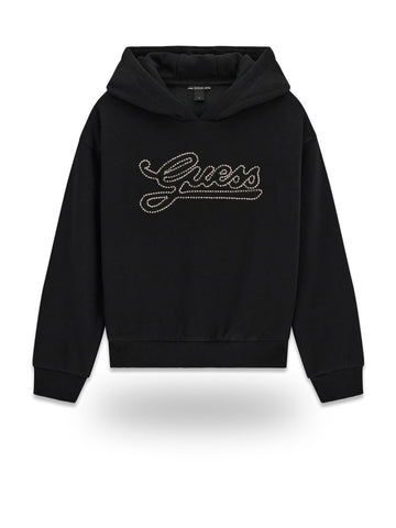 Guess Kids Relaxed Regular Hooded Ls Act - Felpe Bambina - Nero