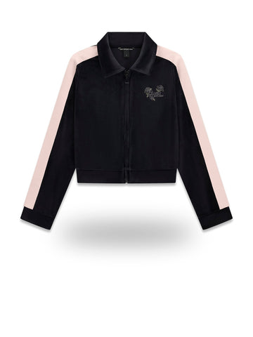 Guess Kids Chenille Active Top W/zip - Felpe Bambina - Nero