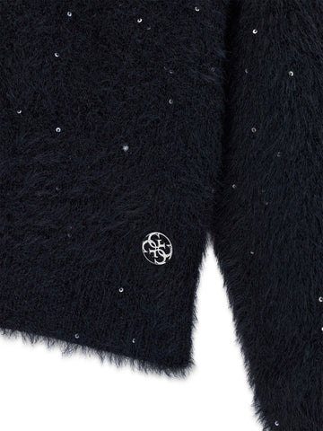 Guess Kids Ls Sweaters - Maglieria Bambina - Nero