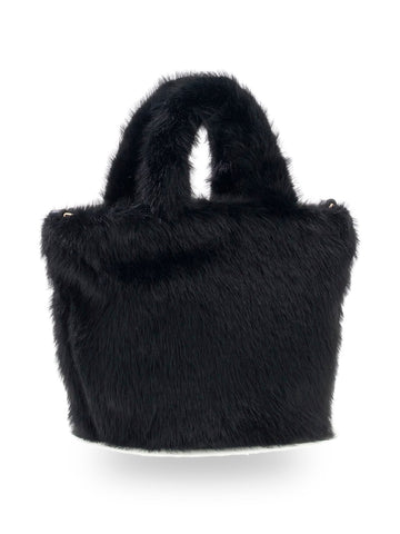 Guess Kids Faux Fur Tote Bag - Borse Bambina - Nero